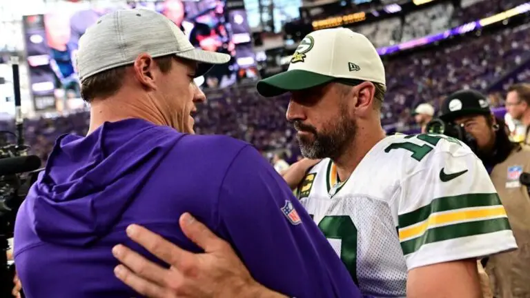 Aaron Rodgers future: Vikings GM doesn't rule out more talks with QB, but happy with J.J. McCarthy 'right now'