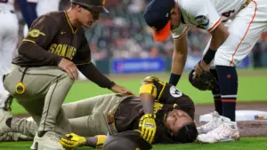 Luis Arráez injury update: Padres designated hitter lands on concussion IL after scary collision vs. Astros