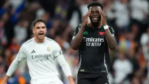 Real Madrid vs. Arsenal penalty controversy: First-half chaos reigns with penalty, VAR overturn and Saka miss