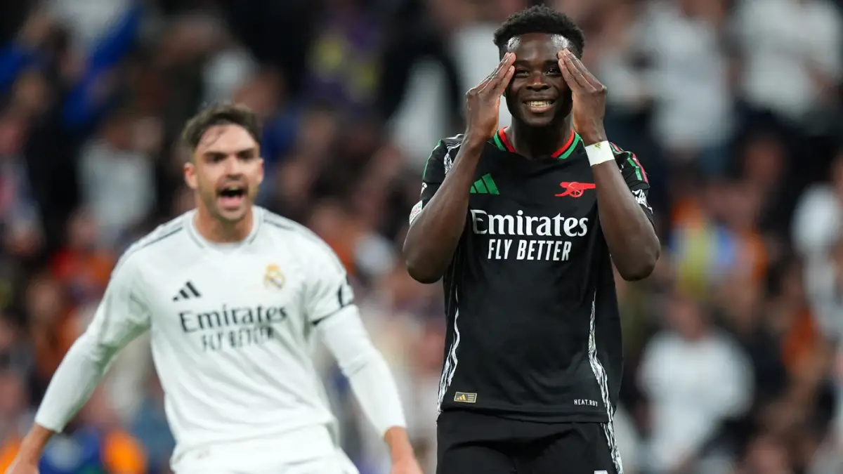 Real Madrid vs. Arsenal penalty controversy: First-half chaos reigns with penalty, VAR overturn and Saka miss
