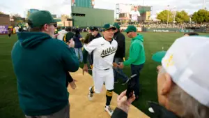 Scenes from Athletics' awkward home opener in Sacramento: 'Sell the team' chants and a lopsided final score