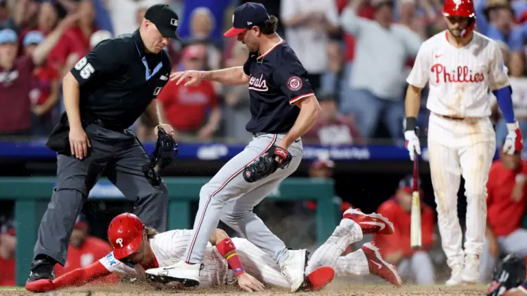 WATCH: Phillies win on walk-off wild pitch after bullpen melts down again vs. Nationals