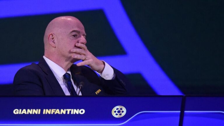 FIFA Congress members walk out after Gianni Infantino's late arrival following meeting with Donald Trump