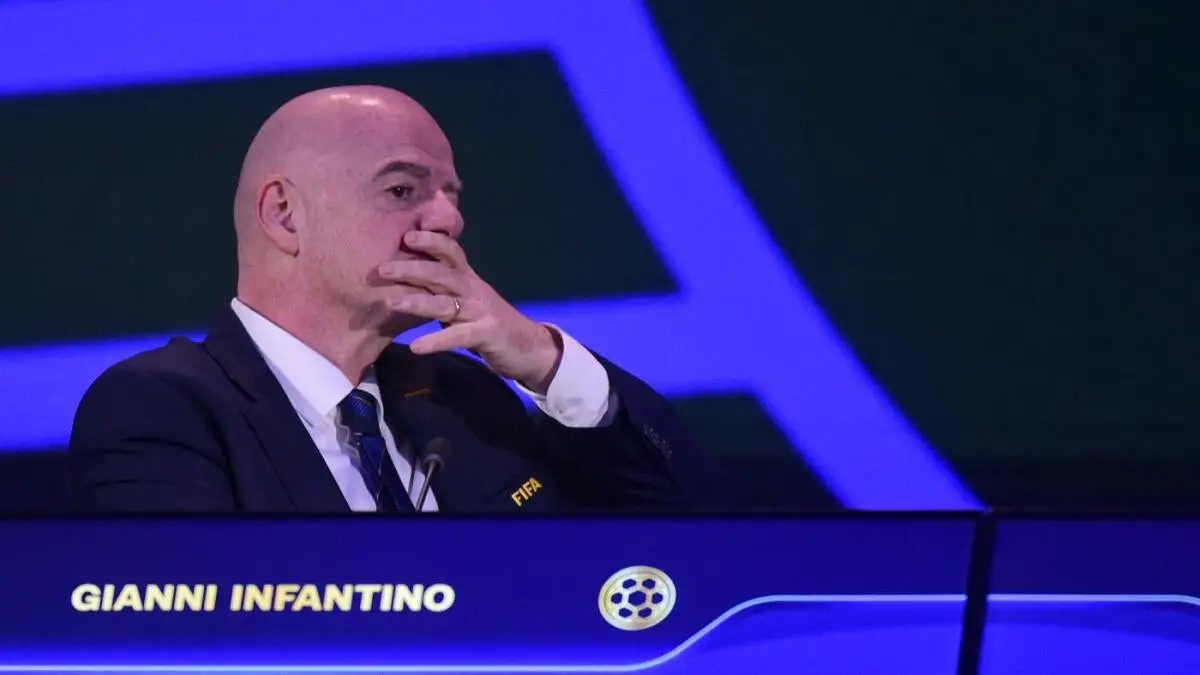 FIFA Congress members walk out after Gianni Infantino's late arrival following meeting with Donald Trump