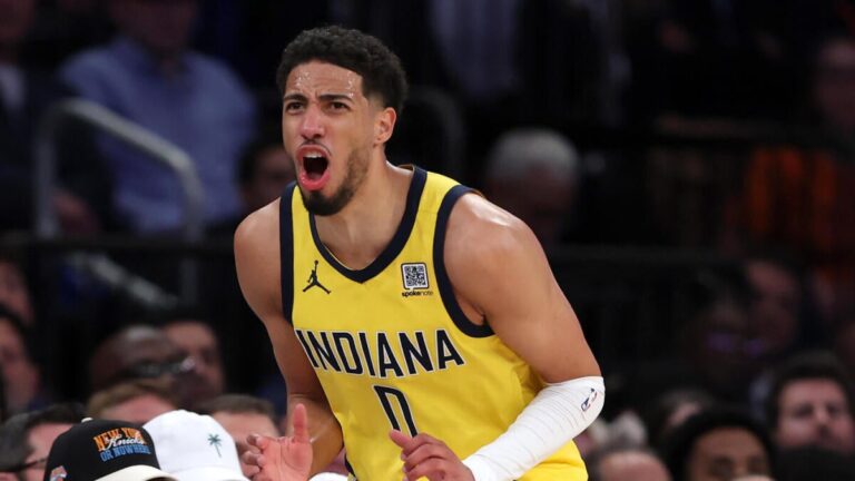 Knicks vs. Pacers was too absurd for words, so Tyrese Haliburton settled for a choke sign and some pineapple