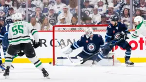 NHL Playoffs 2025: Connor Hellebuyck, Brad Marchand among 3 Stars of the Night