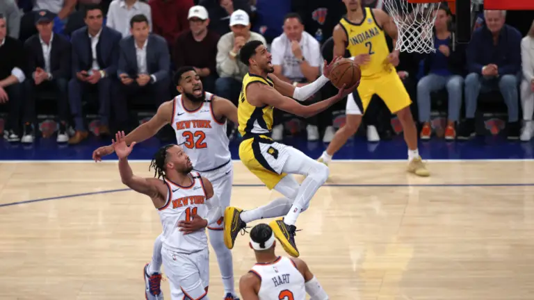 Pacers thrive in OT to steal Game 1 from Knicks; Colts owner Jim Irsay dies; college football coach rankings