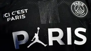 Paris Saint-Germain sport Nike's Jordan branding with Jumpman logo as they take the Champions League field