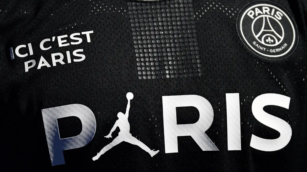 Paris Saint-Germain sport Nike's Jordan branding with Jumpman logo as they take the Champions League field