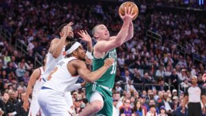 Payton Pritchard steps up for Celtics in Game 3 win vs. Knicks, and it goes far beyond his 3-point shooting