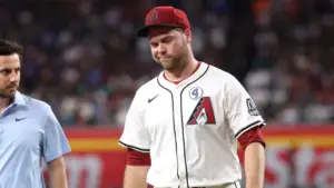 Corbin Burnes injury: Diamondbacks ace leaves start vs. Nationals with elbow discomfort, scheduled for MRI