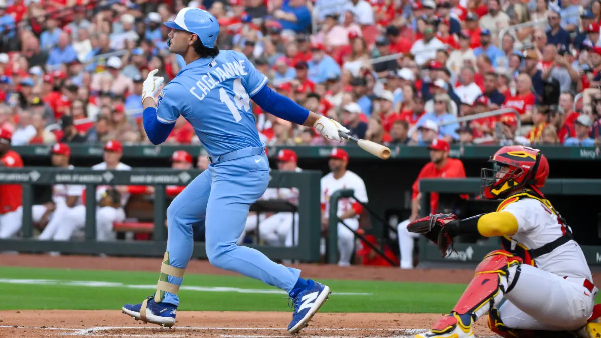 Jac Caglianone debut: Slugging Royals rookie shows promise despite going hitless in first MLB appearance