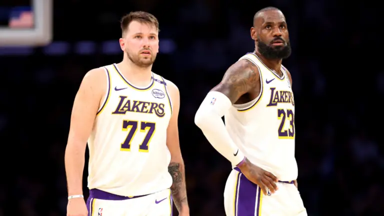 LeBron James, Luka Dončić reflect on first Lakers season together: 'I've never played with a guy like this'