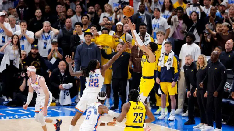 Pacers stun Thunder on Tyrese Haliburton's game-winner: Dwyane Wade, Caitlin Clark, more react to Game 1