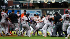 Matt Chapman suspended, Kyle Freeland, others fined over Giants-Rockies brawl following Rafael Devers home run
