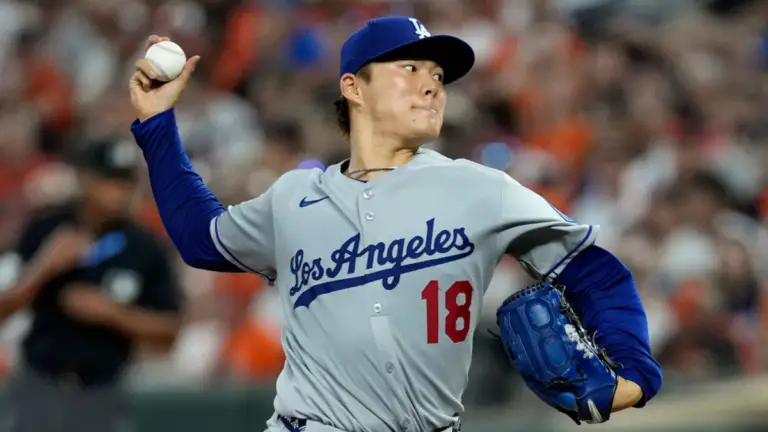 WATCH: Dodgers' Yoshinobu Yamamoto loses no-hitter with one out to go, Orioles win on walk off against bullpen